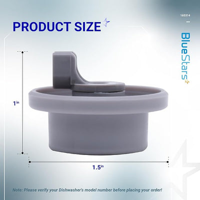 BlueStars 165314 Dishwasher Lower Rack Wheel Bosch Dishwasher Parts - Compatible for Bosch & Kenmore Dishwashers - Replaces 420198 423232 AP2802428 PS8697067 00420198 PS3439123 EAP3439123 - PACK OF 4