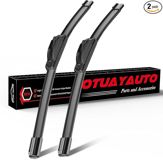 OTUAYAUTO Windshield Wiper Blades Replacement for F150 2009-2025, Silverado 1500 Sierra 2019-2024, RAM 1500 11-18 All-Extreme Weather Performance Quiet No Trace J/U Hook Front Wipers 22"+22" (2 Pack)