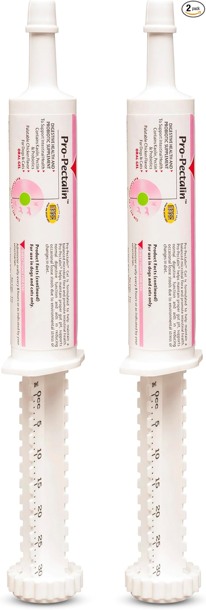 Vetoquinol Pro-Pectalin - Supports Digestive System & Stool Firmness for Dogs & Cats - Probiotic Supplement for Intestinal Support - For All Breeds - 30cc (Pack of 2)