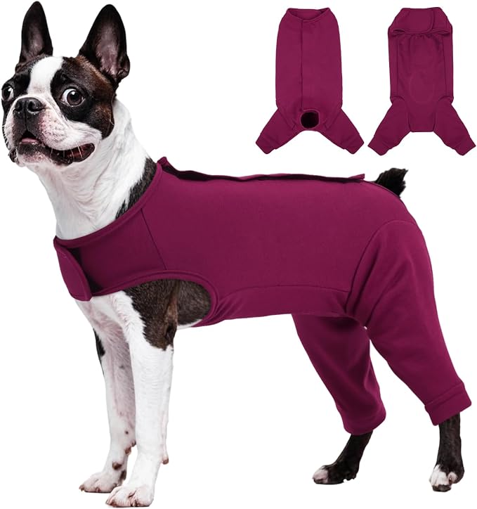 Kuoser Dog Surgery Suit for Back Legs, Dog Rear Leg Sleeve to Stop Licking, Female Spay Recovery Suit for Dogs After Surgery, Pet Puppy Surgical Pants Onesie for Abdomen Wounds Skin Disease