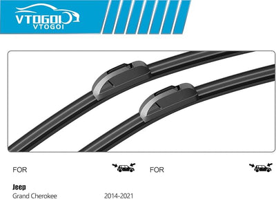OEM Windshield Wiper Blades Replacement for Jeep Grand Cherokee 2014 2015 2016 2017 2018 2019 2020 2021, All Weather Original Factory Quality Front & Rear Wipers Set 22"+21"+11" (Pack of 3)