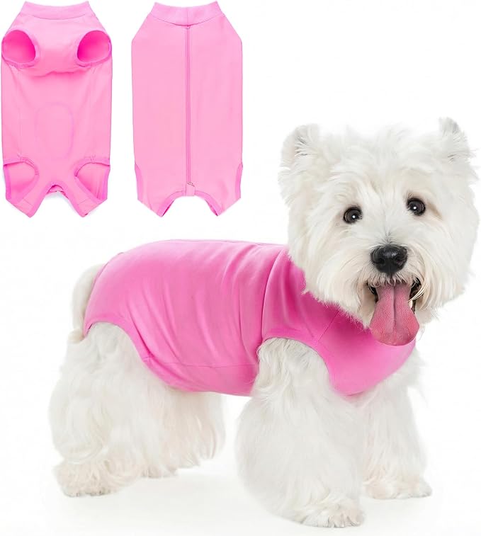 Coppthinktu Dog Surgery Recovery Suit for Dogs After Surgery Female, Dog Onesie Neuter Puppy Spay Shirts, Post-Op Bodysuit Pajamas Anti Licking Abdominal Wounds Cone Alternative