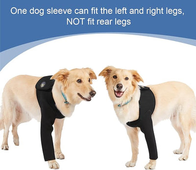 Coodeo Dog Recovery Suit, Cone Collar Alternative, Abrasion Resistant Dog Recovery Sleeve, Washable 2.5mm Thick and Waterproof, Pet Wounds Prevent Licking, Bite, Keep Dry (Black, L)