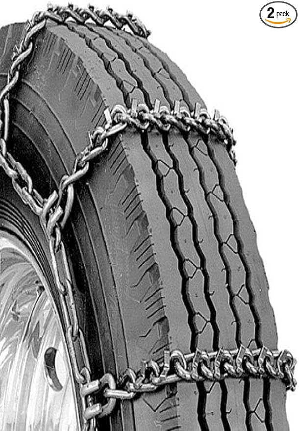 SCC QG2837 Quik Grip V-Bar Truck Single RS Tire Traction Chain - Set of 2