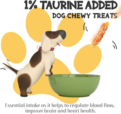Dog Treats Chews, Chicken Wrapped Sweet Potato Strips, Gluten & Grain Free Dog Snacks for Training Rewards 10.6 oz