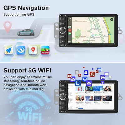 Junsun Car Radio Stereo for Chevy Silverado GMC Sierra Yukon Tahoe Impala Hummer 2003 2004 2005 2006,with Android 15 CarPlay Android Auto 5GHz WiFi FM/AM Bluetooth GPS SWC Backup Camera【4Core 64GB 】