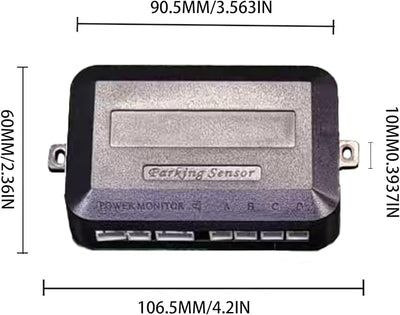 LCD Parking Sensor Kit - Displays Data on Original Screen, Easy Rear Installation, Compatible with All Camera Formats (AHD, CVBS), 18 Probe Colors to Match Any Vehicle LightYellow