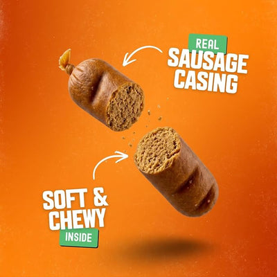 Slammin Sausage Soft Dog Treats, Chewy High Protein Healthy Snack for Puppy and Adult Dogs, Made with Real Chicken, Grain Free, Natural Ingredients, 14 oz