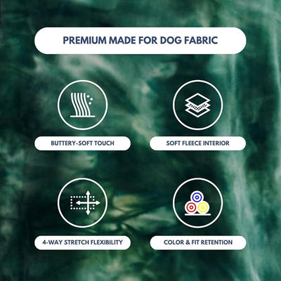Spark Paws Dog Hoodie – Premium Dog Sweater for Small, Medium, and Large Dogs | Warm Outfits for French Bulldogs, Pitbull, Puppy, Winter Jacket Alternative -Green Skydye, S
