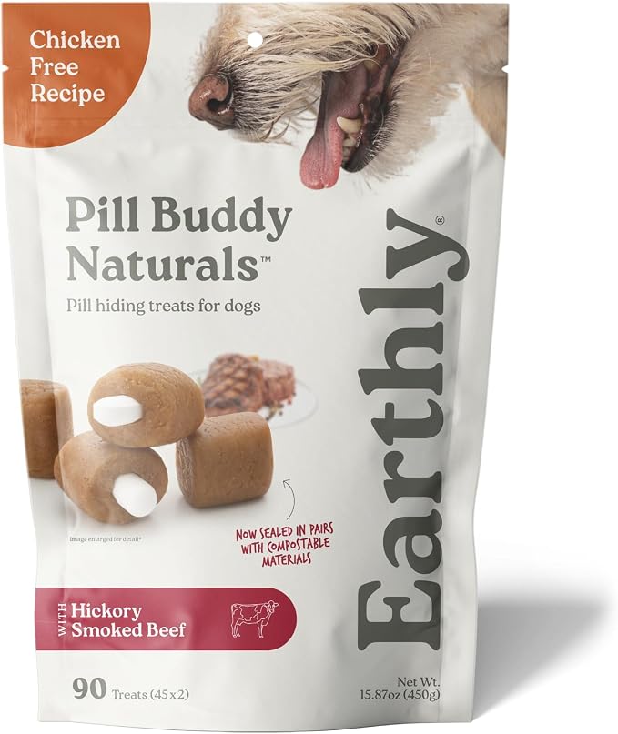 Presidio Pill Buddy Naturals - Beef Recipe Pill Hiding Treats for Dogs - Make A Perfect Pill Concealing Pocket Or Pouch for Any Size Medication - 90 Servings