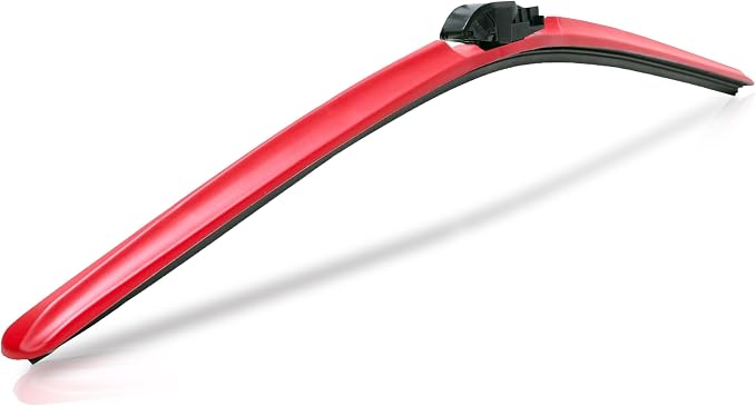 Clix Wipers - 18" Red Automotive Replacement Wiper Blade (Pack of 1) Universal Clip On All-Weather Flex Frame Windshield Wiper