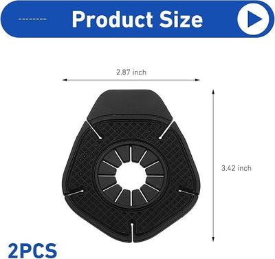 WZP 2PCS Car Wiper Arm Hole Protection Pad, Silicone Wiper Hole Protective Cover, Anti-Leaf Dust-Proof Front Windshield Wipers Pivot Protective Guards, Universal for Most Cars, SUVs, Trucks (Black)