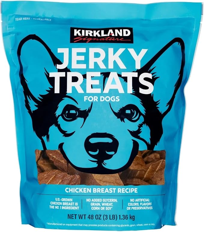 Signature Chicken Jerky Dog Treat, 48 Ounce | Premium USA-Made Jerky with Real Chicken #1, No Wheat/Corn/Soy/Glycerin, No Artificial Additives - Easy-Tear 3lb Resealable
