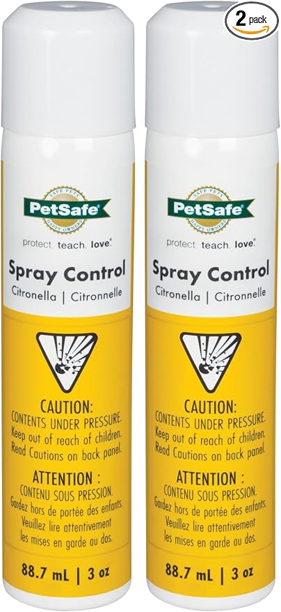 Citronella Spray Can Refill for Spray Bark Control Collars and Remote Trainers (Pack of 2)