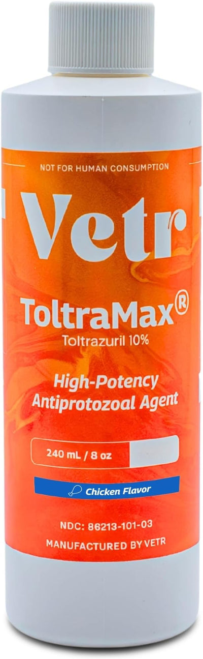 Toltrazuril 10.0% for Horses, Dogs, Cats, 240mL/8 Ounce, for Non-Food Chain Animals, Chicken