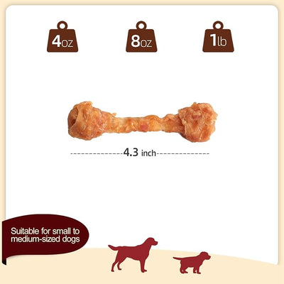 TailParty Turkey Tendons for Dogs with Fish Oil & Taurine (Bone, S, 8 oz), All Natural Dental Chews & Training Treats for Small Dogs, Long Lasting Snack for Health-Conscious Pet Owners