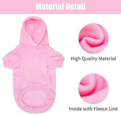 BINGPET Security Dog Hoodies Puppy Sweater Cold Weather Dog Coats Soft Brushed Fleece Pet Clothes Hooded Sweatshirt for Dog Cat