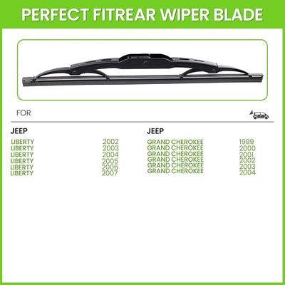 PARRATI® 11 Inch Rear Wiper Blade Replacement for 2002-2007 Jeep Liberty 1999-2004 Grand Cherokee,All-Season Windshield Wiper(11-T)