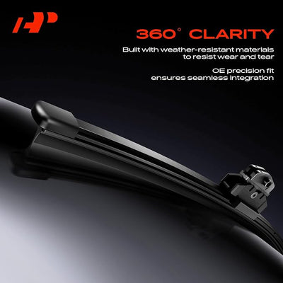A-Premium 26"+21"+10" Windshield Wiper Blades Compatible with Land Rover Range Rover Evoque 2020 2021 2022 2023 2024 - Front Rear Wipers Blade for TLPN/FR_DH, with Wear Indicator & Towel (Pack of 3)