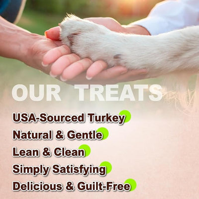 A Freschi srl Turkey Tendons for Dogs, USA-Sourced, Healthy Dog Treats, Rawhide-Free Puppy Chews, Long Lasting, All Natural, Hypoallergenic Dog Treats, Flaked, 3.5 oz Pack
