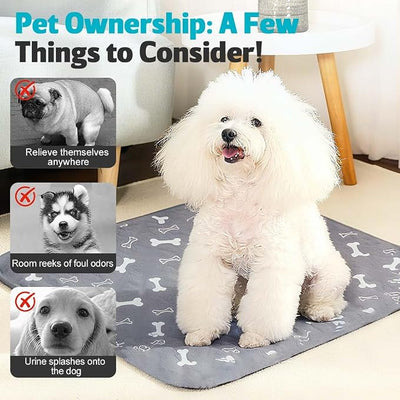 Puppy Pads for Dogs, 2026 New Washable Puppy Pads with Pheromones, Pee Pads for Dogs & Cats, Durable Leak-Proof & Anti-Slip Pet Training Pads for Home & Travel, Reusable (Grey, 31.5" x 35.4")