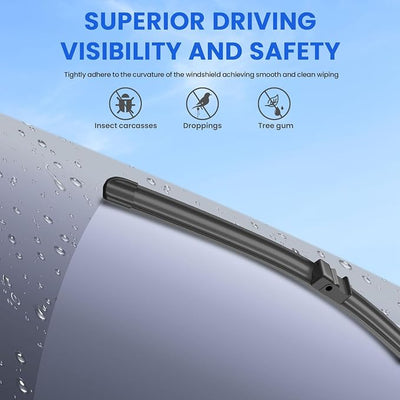 ANIKLUIM® Wiper Blades Replacement for BMW I3 2014-2021 Front Windshield Wipers,28 Inch+21 Inch Wipers Set,Durable and Quiet (Pack of 2)