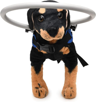 GabeFish Ring Harness for Blind Dog, Lightweight Blind Ring for Pets, Blind Dog Bumper, Bump Guard for Blind Dogs Blue Small