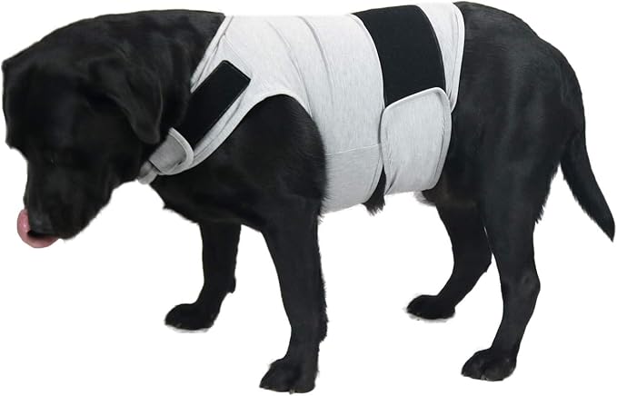 Comfort Dog Anxiety Relief Coat, Dog Anxiety Calming Vest Wrap for Thunderstorm,Travel,4th of July Fireworks,Vet Visits,Separation Anxiety Relief for Dogs (X-Large(Pack of 1), Light Gray)