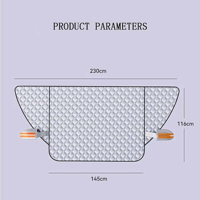 Car Windshield Cover for Infiniti FX35/FX45 2003-2008, Winter Magnetic Windshield Frost Cover with Side Window and Rearview Mirror Protector
