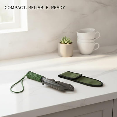 12.99 Inch Folding Shovel Stainless Steel Compact Digging Tool for Camping Snow Clearing Car Storage