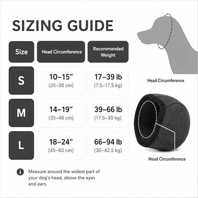 Dog Ear Muffs Noise Protection, Adjustable Dog Noise Cancelling Ear Wrap, for Bathing, Drying, Swim& Noise Relief, for Grooming/Head Ear Cover (M)
