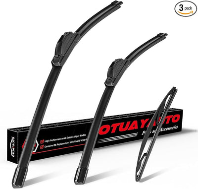 OTUAYAUTO Premium Windshield Wiper Blades - Replacement for Nissan Pathfinder 05-12, Xterra 05-15 - Precision Fit, All-Weather Performance, Front and Rear Wiper Blades, Hook - 24"+18"+12" (Pack of 3)