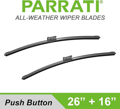 PARRATI® 26 Inch & 16 inch of High Performance Premium All-Season Automotive Replacement Front Windshield Wiper Blades for Lexus NX200t NX300 Impreza Crosstrek Easy DIY Install (Set of 2)