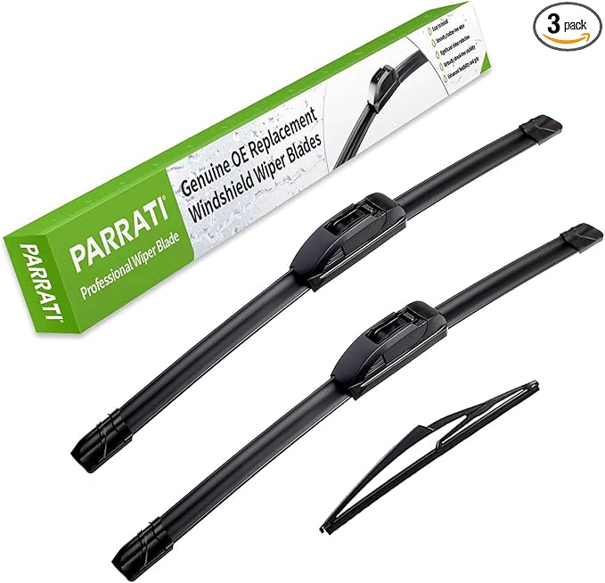 PARRATI® Windshield Wiper Blades for Nissan Pathfinder 2013-2021, 3 Pack | 26/17 Inch Front +12 Inch Rear, OEM Replacement, Ultra Quiet, No Streaks All Weather Wiping