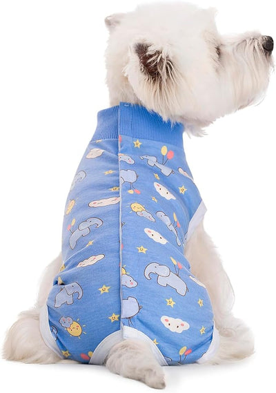 2 Packs Pet Dog Recovery Onesie Suit for Dogs Cats After Surgery,Dog Abdominal Wounds Bandages Cone E-Collar Alternative. (Blue, XL)