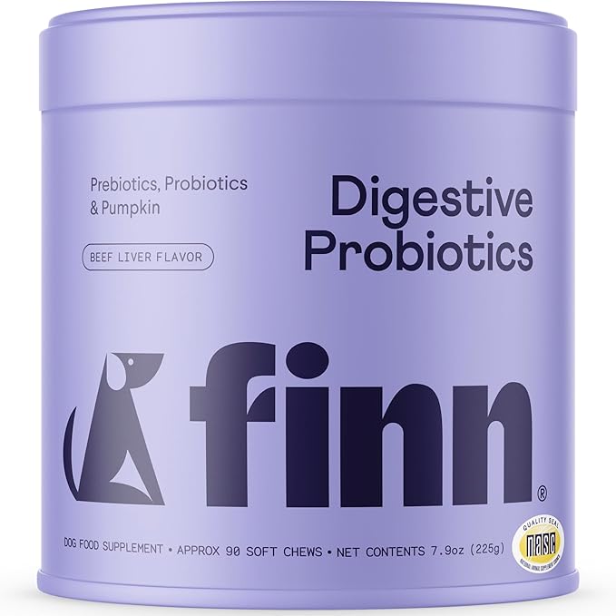 Digestive Probiotics for Dogs | Pumpkin & Prebiotics | Beef | 90 Ct | 6 Live Probiotic Strains, 3 Billion CFU | NASC Certified | Vet Recommended | Supports Regularity & Immune Health