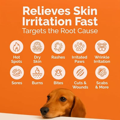 2-Pack Hot Spot & Itch Relief Skin Cream for Dogs & Cats | Fast & Lasting Relief | Treats The Source Natural Ingredients & Colloidal Silver Vet-Recommended Safe & Non-Toxic Made in USA (2oz)