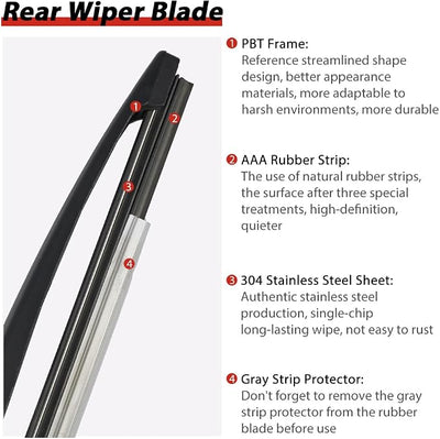 OTUAYAUTO Replacement for Chevrolet Sonic AVEO 2011-2021 Rear Windshield Wiper Arm Blade Set - Factory OEM Style: 95016790