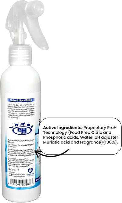 Canine Itch Care Hot Spot Spray & Itch Relief for Dogs. Remedy for Dog Itching, Dry Skin, Rash, Ringworm, Dermatitis, Itchy Paw, Irritation on Skin, Skin Allergy, Wound Care. 8 oz Ready to Use Spray