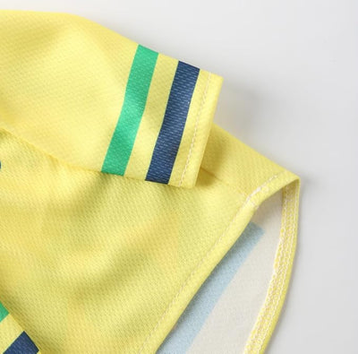 Pet Dog Jersey, Summer Cooling Mesh Fabric, Soccer Sportswear, Lightweight Football Casual Clothes for Small Dogs, Yellow, Small