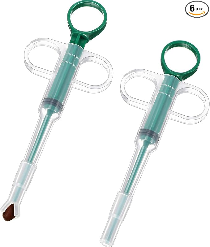 2 Pieces Pet Pill Plunger Popper for Small Cats Dogs Pill Gun Dispenser Shooter Pet Piller Soft Tip Tablet Syringe Pusher Animal Medicine Feeder for Feeding Accessories (Green)