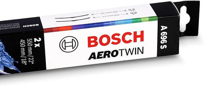 BOSCH 3397007696 AeroTwin Wiper Blade Combo Pack - Set of 2 (22" & 18") | Driver and Passenger Side Original Equipment Replacement Blades
