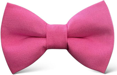 Detachable Dog Bow Tie, Slide-On Pet Bowtie for Collars, Stylish Durable Dog Lover Accessory Small, Medium & Large Dogs (Candy Pink, Small (3.5in Wide))