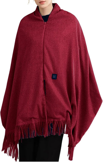 Heated Shawl Wraps for Women Portable Heated Blanket Wearable USB Heating Blanket Scarf for Winter Home Office Travel
