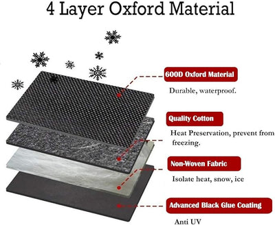 Gven Car Cover Waterproof All Weather Hail Protector Windshield Sun Shade Automotive Exterior Car Accessories Universal Fit for Car, SUV, Truck (Snowflake)