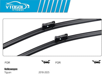 OEM Windshield Wiper Blades Replacement for VW Volkswagen Tiguan 2018-2021 2022 2023 2024 2025, All Weather Original Factory Quality Front & Rear Wipers Set 25"+22"+15" (Pack of 3)