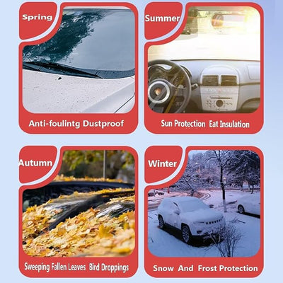 Magnetic Windshield Snow Cover for Kia Sorento 2002–2025 2026 BL/XM/UM/MQ4, Winter Frost Guard with Side Mirror Covers, Heavy Duty Sun Shade & Ice Protector -Easy to Install