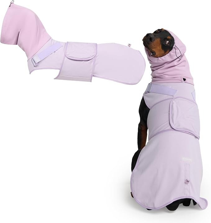 Anxiety Relief Vest for Dogs – Gentle Compression Dog Anxiety Suit, Calming Wrap for Separation Anxiety, Thunder, Fireworks, Suitable for Small Medium and Large Breeds - Purple - Size 5XL