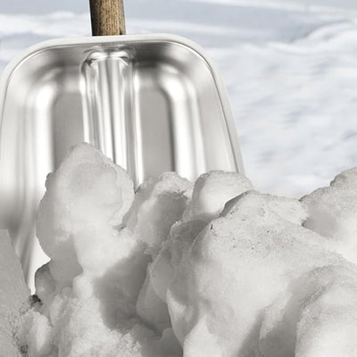 Happyyami Snow Shovel Stainless Steel: Heavy Duty Gardening Shovel Head Metal Snow Shovel Head Replacement Portable Snow Remover for Car Driveway House | Silver stainless steel build, 14.15 x 10.22 x 1.97 in size, 1-piece shovel