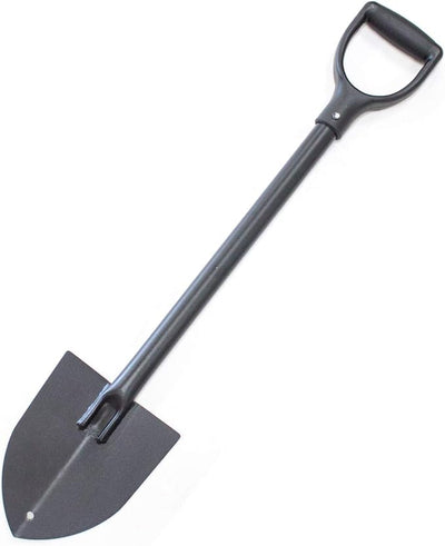 Bully Tools 14-Gauge Steel Trunk 33" Shovel with Poly-D Grip, Short Handle | Compact Garden Spade Mini Shovel for Camping, Car Emergency, Digging and Landscaping, 100% Made in USA